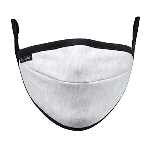 Police Men’s Cotton Cloth Face Mask (PTMS005-18_Grey_M (Pack of 1))