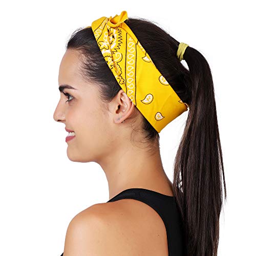 Image of Unisex Cotton Paisley Bandanas (Multicolours, 22 inch X 22 inch) - Pack of 3 Pieces