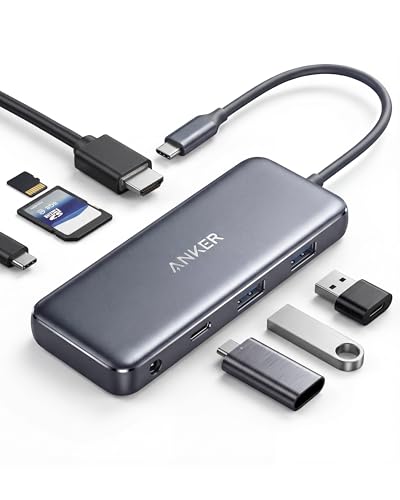 Anker USB C Hub, 341 Adapter (7-in-1), 4K HDMI, 85W Power Delivery, USB C und 2 USB A 5Gbps...