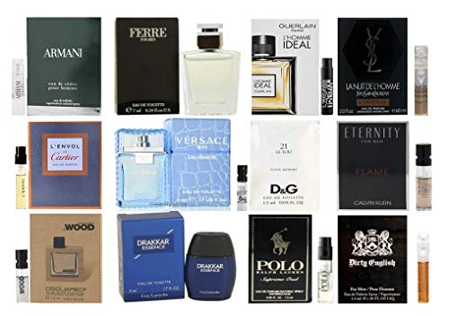 Pilestone's Selection: Men's Designer Fragrance Samples - 12ct Cologne Vials