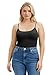 Emmalise Clothing Women's Basic Casual Plain Long Camisole Cami Top Tank - Black - Small