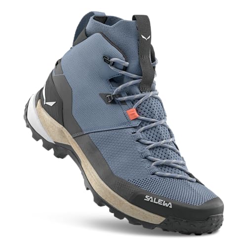 Image of Salewa Men's Puez Knit Mid Powertex Waterproof Trail Boot for Hiking & Trekking