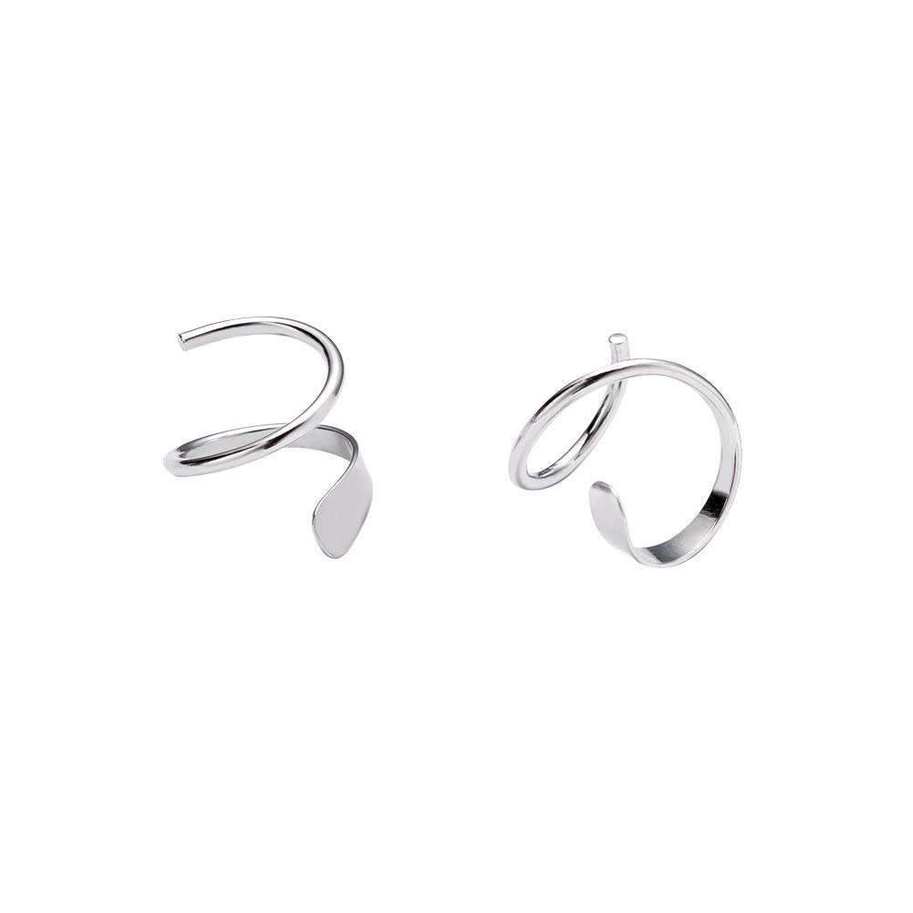 Orecchino A Clip Per Cartilagine In Argento S925: Cerchio Minimalista Non Forato Unisex