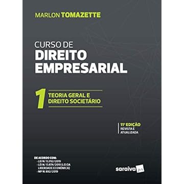 Capa do livro Curso de Direitos Empresarial - Vol. 1 - 11ª Edição de 2020: Teoria Geral e Direito Societário: Volume 1