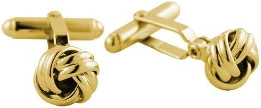 David Donahue Men's Metallic Sheen Gold Plated Brass Knot Cufflinks (CL170209)