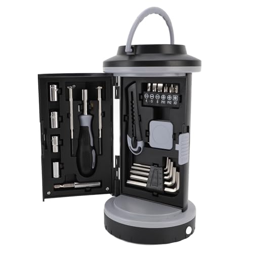 Lanterne de camping portable à LED et kit d'outils complet pour réparation de camping-car