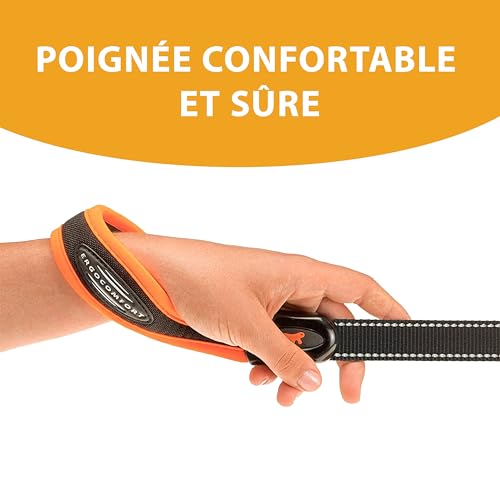 Laisse pour chien ERGOFLUO MATIC Ferplast grande taille orange 120 cm - 5