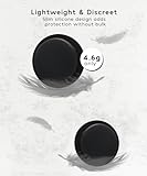 AirTag Adhesive Mount Compatible with Apple AirTag Sticker Case. Anti Lost Anti Scratch Stick On Cover for Phone Remote iPad Headphone Laptop Camera. Portable Protective Air Tag Holder, 4 Pack Black - Image 4
