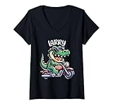 Photo Gallery donna larry funny alligator motorcycle design per ragazzi nome larry maglietta con collo a v Photo Gallery donna larry funny alligator motorcycle design per ragazzi nome larry maglietta con collo a v