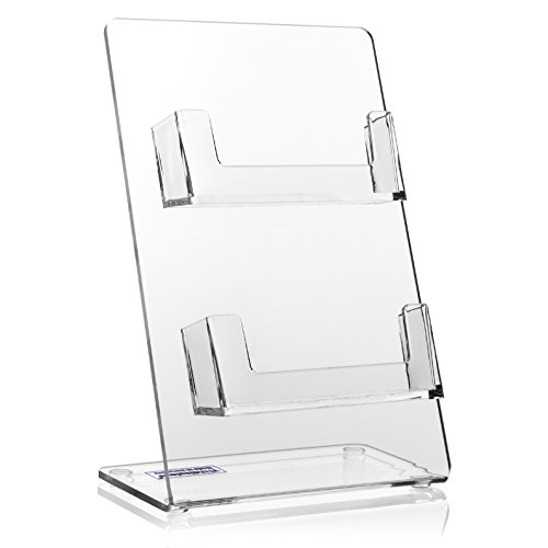 Preisvergleich Produktbild Visitenkartenständer Deluxe mit 2 Fächern aus PLEXIGLAS®
