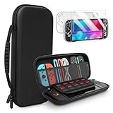 Tasche Kompatibel mit Nintendo Switch 2 -GEEKERA Große Kapazität Tragetasche Case für Konsolen Zubehör mit Gehärtete Folie Schutzhülle für 10 Spiele- Ideal Für Reisen Und Outdor-Aktivitäten