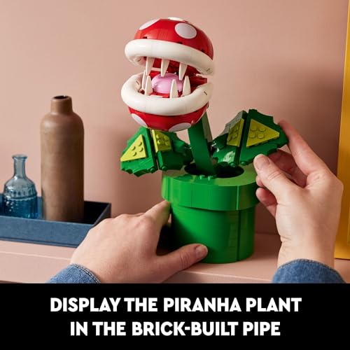 Image of LEGO Super Mario Piranha Plant 71426, Build and Display Super Mario Brothers Toy for Adults and Teens, Authentically Detailed Posable Figure, Holiday or Birthday Gift for Gamers and Super Mario Fans