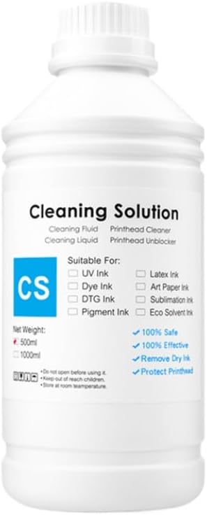 500ml DTG Ink Textile Garment Ink Compatible with DX5 DX6 DX7 TX800 I3200 L1800 1390 R1900 R3000 9600 4800 F2000 F2100 Printer(1PC Black)