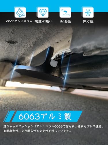 Largoods アルミ製 マグネット式 ジャッキアップ用アダプター