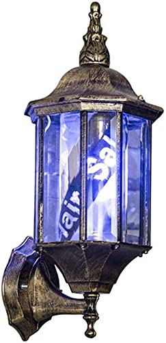 Lanterne solaire durable 45cm applique murale exterieure LED etanche style bronze retro JCAKES