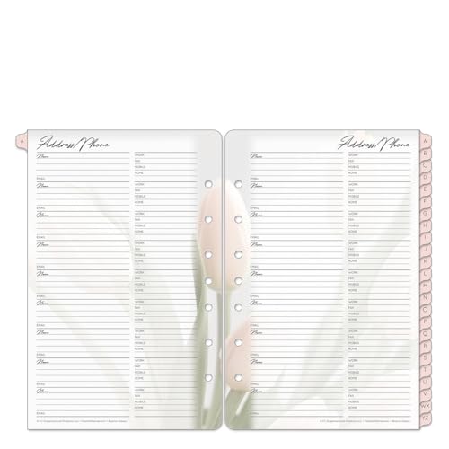 FranklinCovey Classic Blooms Adress- und Telefonregister - Pink/Grün