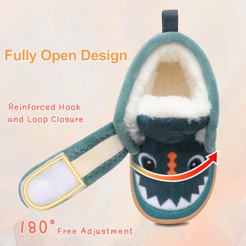 Scurtain Toddler Slippers Girl Boy House Shoes Fuzzy Hard Bottom Winter Boots Baby Cozy Walking Sock Shoes - Image 4