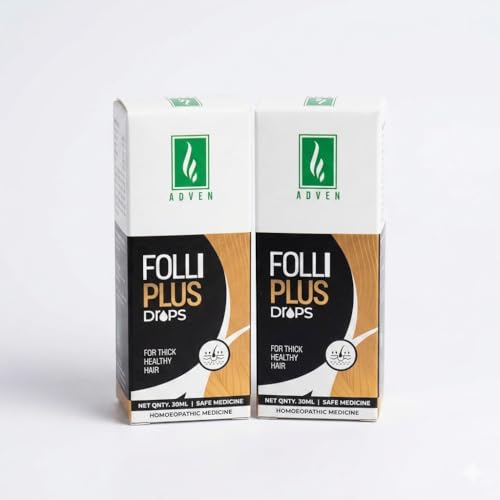 Image of Folli Plus Hair Root Nourishment & Scalp Wellness Drops | Homoeopathic Formula for Hair Strength, Scalp Health Wellness Support | 2 x 30 ml
