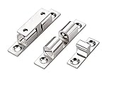 RuoFeng 42mm Furniture Cabinet Door Nickel Plated Copper Dual Ball Roller Catch Latch 10 Pcs