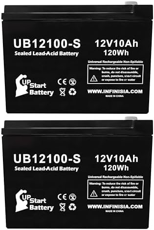 2 Pack 12V 10Ah Replacement for Neuton CE5 Battery - 24V 10AH UB12100-S Battery for Neuton Mowers, Electric Lawn Mower Batteries, SLA Sealed Lead Acid AGM