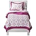 Circo Pink Flower Dot 3 Pc Quilt and Sham Set Size Full/Queen