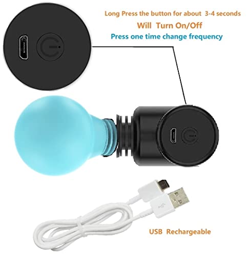 Gajoin Vibrating Massager For Woman Pleasure Massager For Powerful Personal Mini Portable Small Wand Massage Tool 8 Speeds Rechargeable Massager For Foot Neck Shoulder Back As Gift For Her Blue Head #TOP2