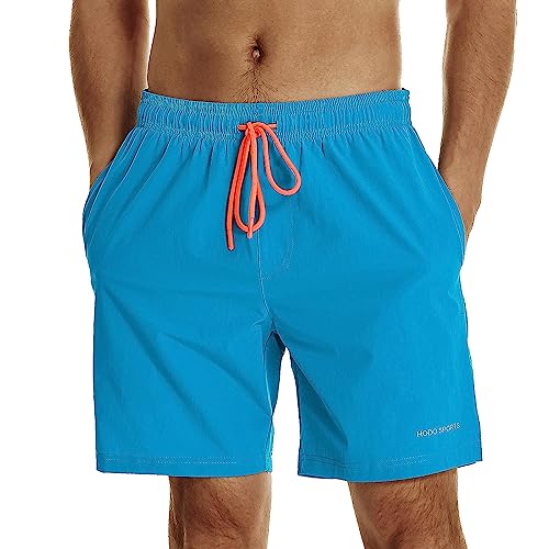 Image of HODOSPORTS Mens Swim Trunks 7 inch Quick-Dry Swim Shorts with Mesh Lining and Pockets