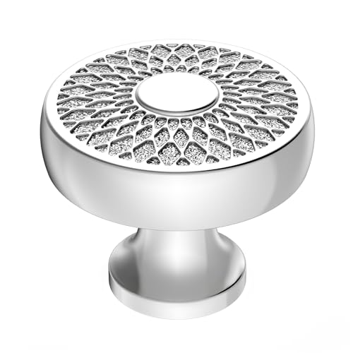 Alzassbg 1-1/4" Polished Chrome Round Cabinet Knobs 10 Pack, AL0001CP