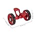 Easywheel Double Rear Wheels for Folding Bike, Mudguard Extension Roller Assembly, Aluminum Alloy (Red)
