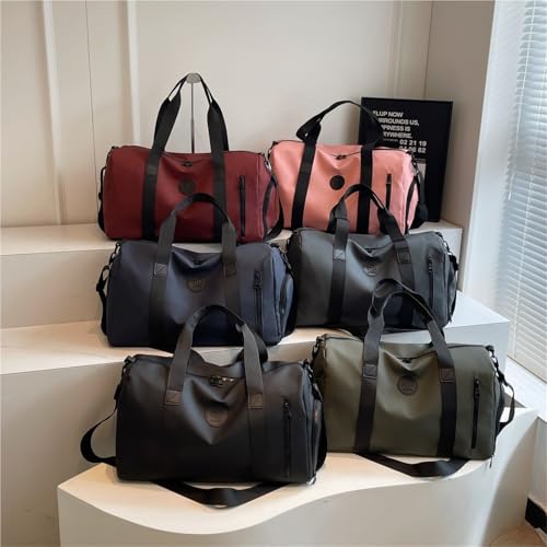 Fitness Travel Tote Unisex Large Capacity Travel Bags Men Sports Women's Shoulder Bag Crossbody(Gray)3