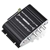 Facmogu ST-838 2.1 Channel HiFi Stereo Subwoofer Amplifier, RMS 20Wx2+40W Mini Digital Audio Power Amplifier for Home Speakers, 80W Subwoofer Amplifier Audio Stereo Bass Amp with Power Supply - Black