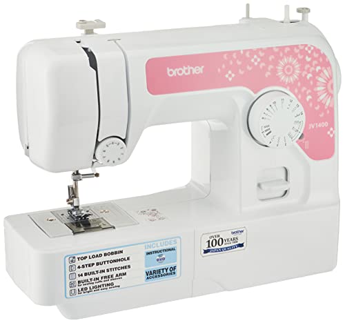Brother Home Sewing Machine JV1400 White/Pink