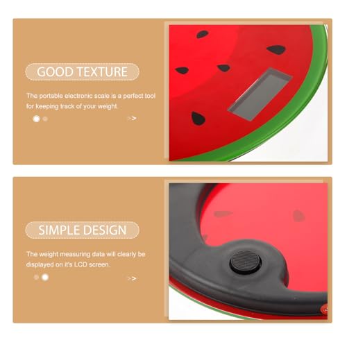 Báscula digital compacta para baño y viaje con diseño sandía miniatura 7