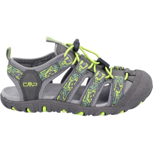 CMP - Kids Sahiph Hiking Sandal, Unisex, Graffite-Lime Grren, 34