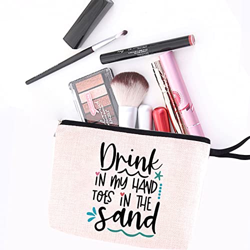 Hanamiya Na Beach Lover Gift Beach Items Beach Theme Decor Beach Purse Makeup Bag Beach Travel Essentials Cruise Bag For Summer Lovers Women Cosmetic Bag Sunscreen Bags For Beach #TOP5