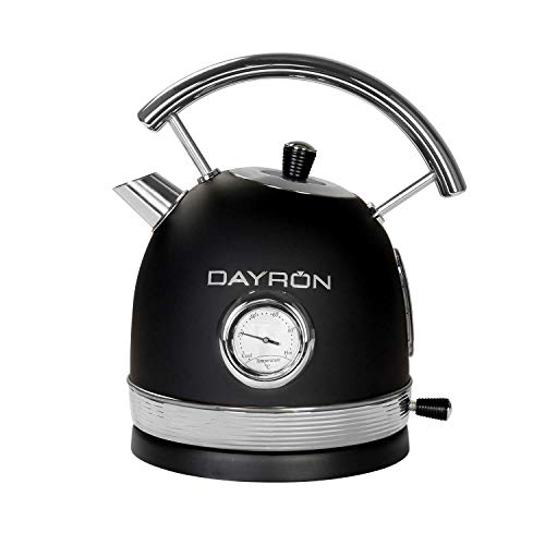 Hervidor de Agua Retro 1850-2200W Negro/Plata Dayron Cover