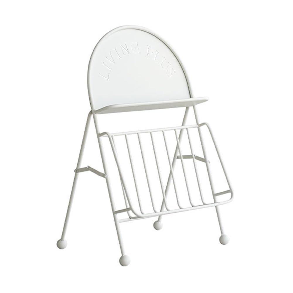 IUokLU Magazine rack, Simple Magazine Holder Modern Brochure Stand Desktop Bookshelf Storage Rack Office Small Data Rack Newspaper Stand Ornaments (White)