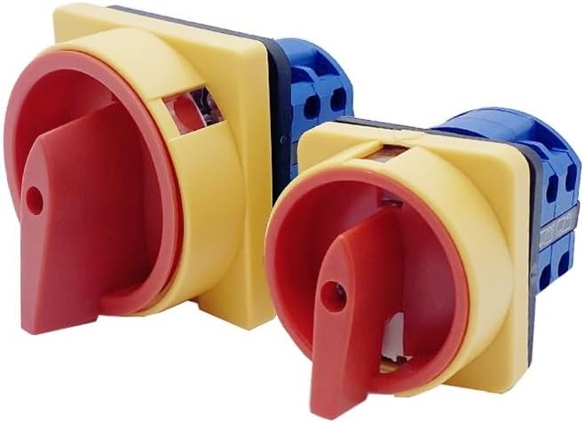 20A and 25A Off-ON 4 Poles Disconnect Isolator Switches LW26GS CA10 48x48mm 64x64mm Padlock Rotary Cam Switch(25A 64x64mm Panel)