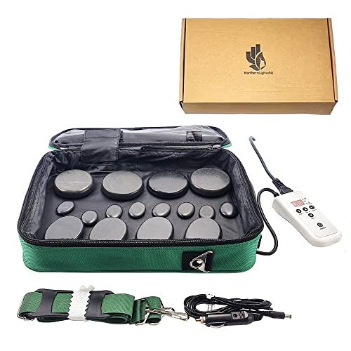 Lizzy Grey Portable Hot Stone Warmer Set