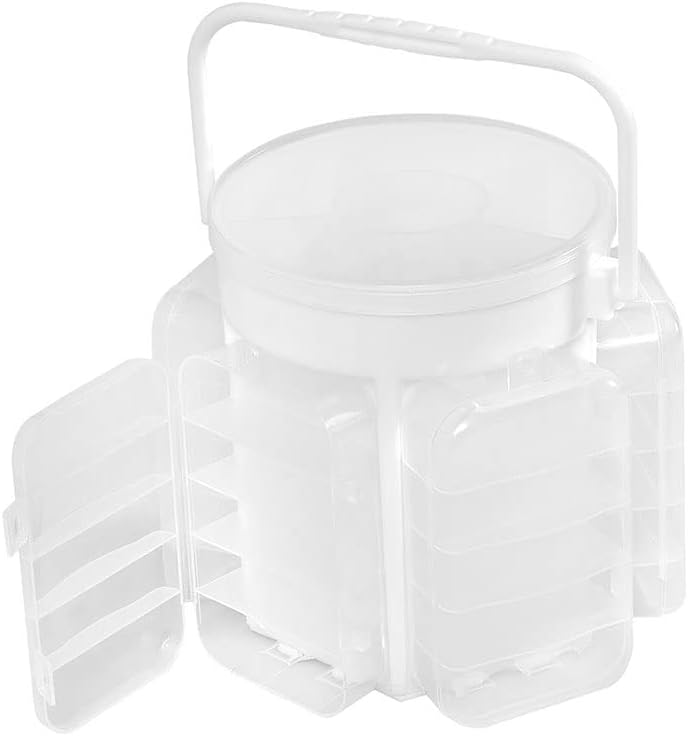 We R Memory Keepers Stackable Craft Caddy-Clear, Multicolor, Craft Supplies Craft Storage Container Scrapbook Storage Craft Organizer Craft Organization Tools