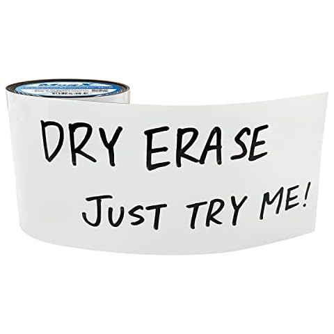 MagX Dry Erase Magnetic roll, Labels, Magnetic Roll, Magnetic Tape, Magnet Strip, Glossy White, 7.5cm×3m, Write On and Wipe Off, for Home, Office, School Cover