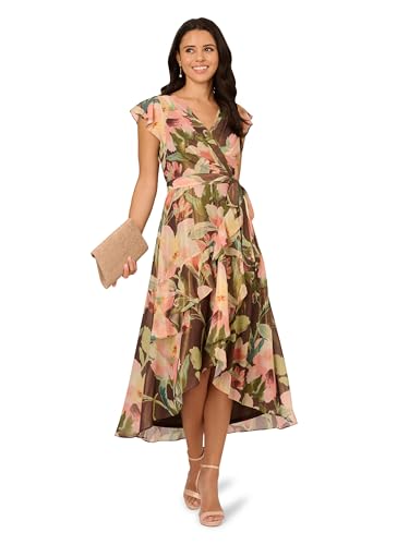 Adrianna Papell Women's Floral Hi Low Midi Dress4