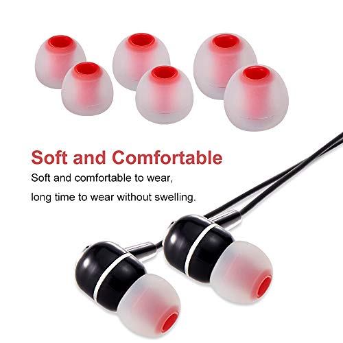 Earbud Tips Soft Silicone Earbuds Replacement Tips Fit for in-Ear Headphones(Inner Hole from 3.8mm - 4.2mm Earphones) 9 Pairs S/M/L - Thumbnail 7