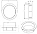 OHPROS Desk Grommet w/Cover for 2.5 Inch Hole. Black Plastic 5 Pack for Cable Management