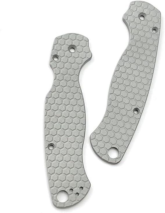 1 Pair Aluminum Scales Fits for C81 Paramilitary 2, Premium Anodized Handle Patch DIY Replacement Accessory(Silver)