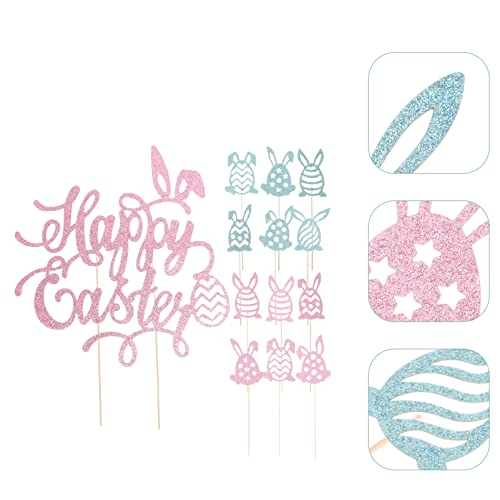 Toppers de Pascua Amosfun para decoración de cupcakes y repostería creativa 4