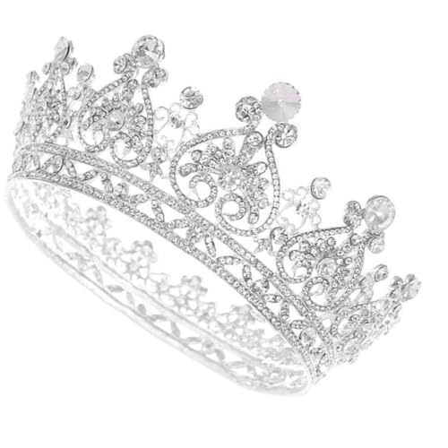 Corona plateada ligera que no pesa para novia y tocados vintage de boda