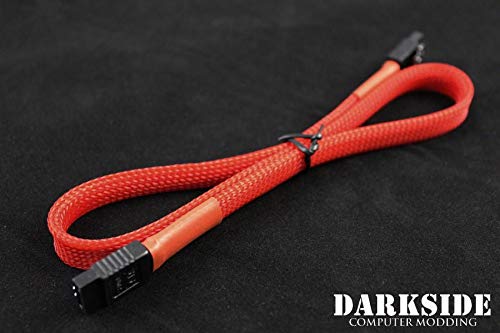 Cable de Datos SATA 3.0 45cm 180° a 180° Rojo UV miniatura 3