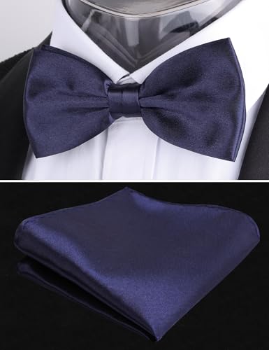 Image of Alizeal Mens Multicolored Silk Solid Cummerbund Bow Tie Set