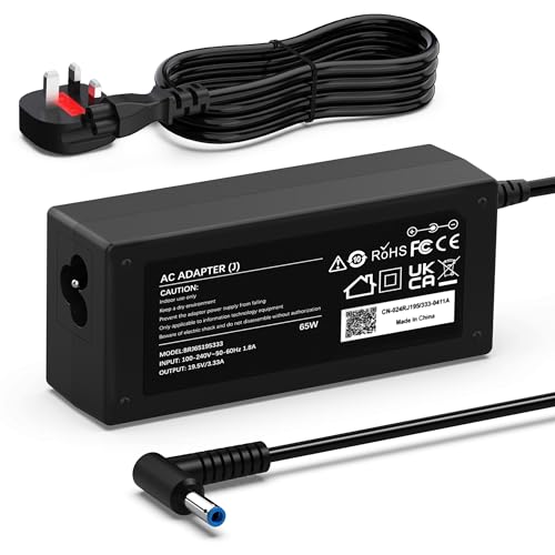 65W Laptop Charger Compatible with HP EliteBook Pavilion Chromebook ProBook